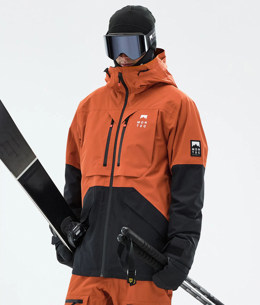 Arch Veste de ski pour homme – Orange brûlé / Noir