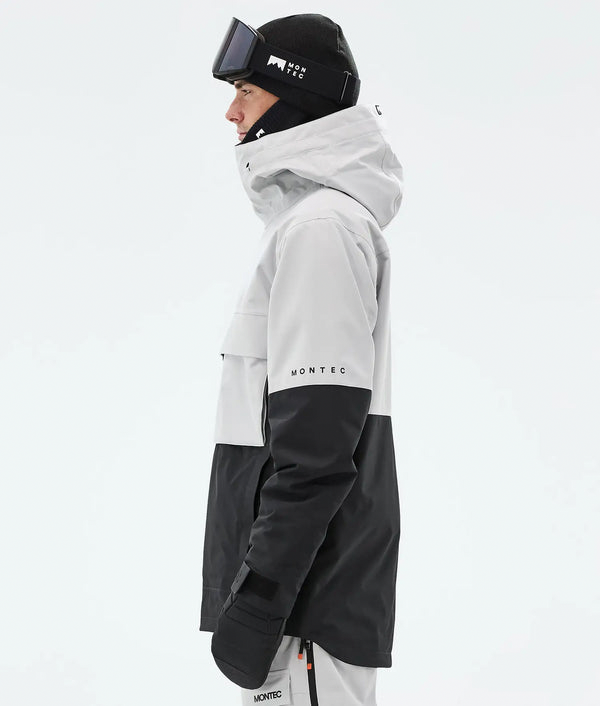 Dune Veste de ski pour homme – Gris clair / Noir
